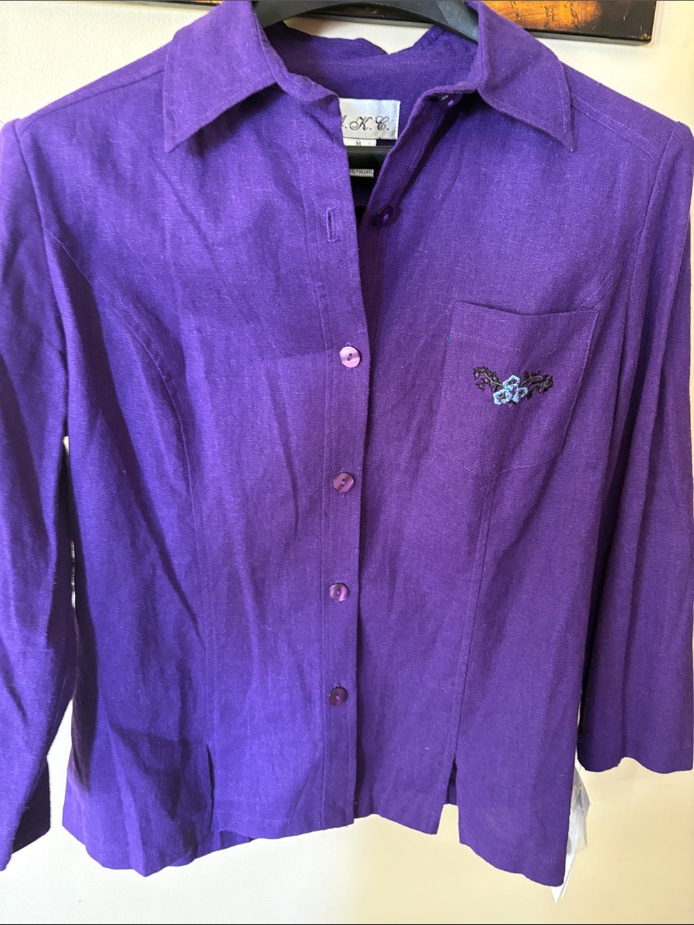 Classic Purple Button-Down Shirt -